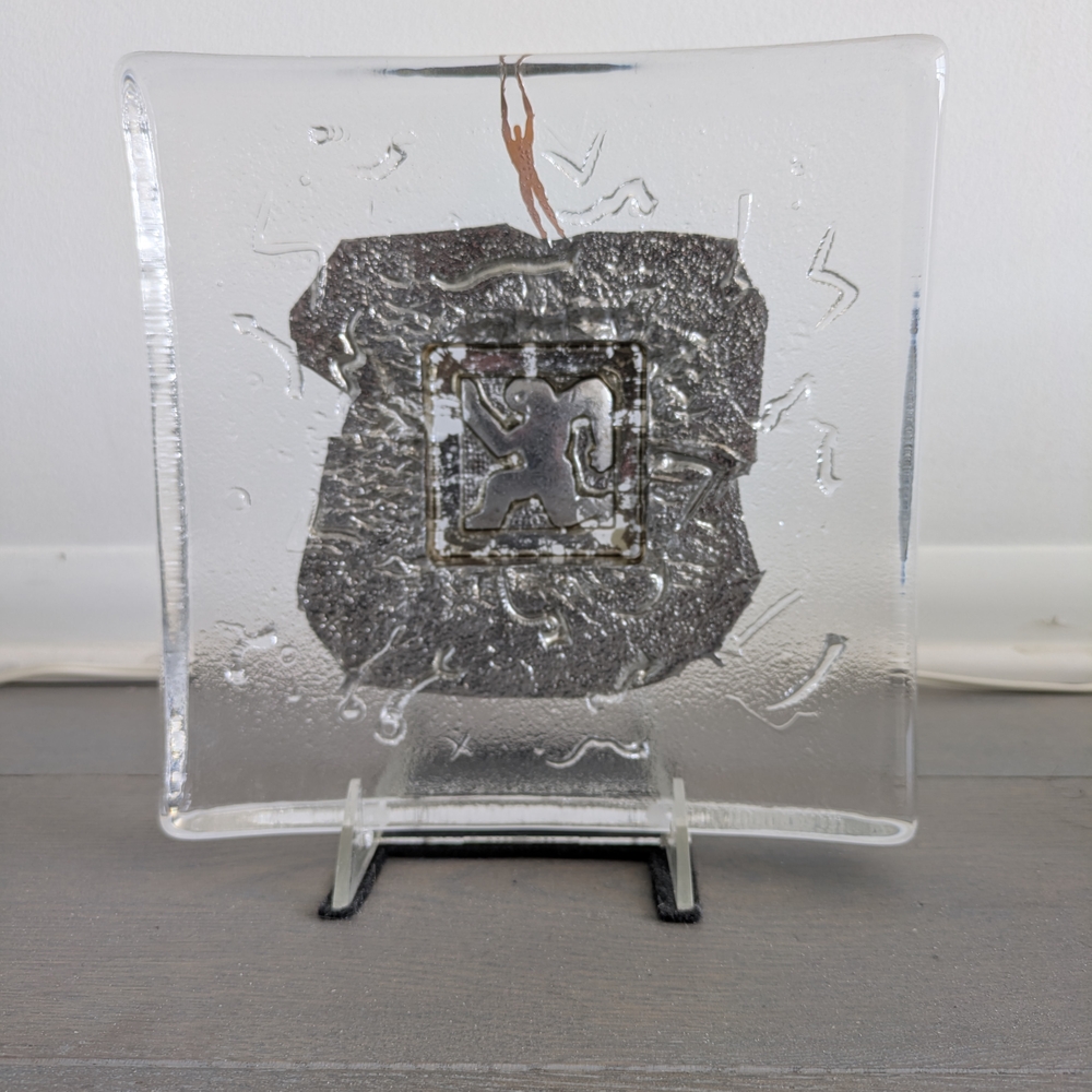 Bertil Vallien (Swedish) for Kosta boda, "Running Man" from the Domino series